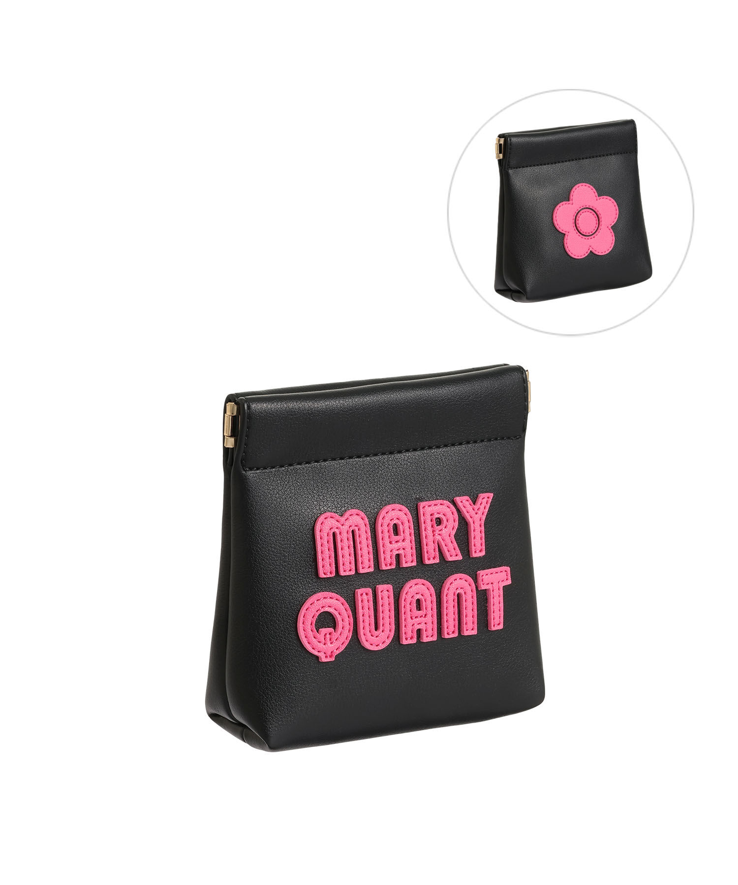 MARY QUANT「レトロロゴパッチ バネクチポーチ」|ポーチ|