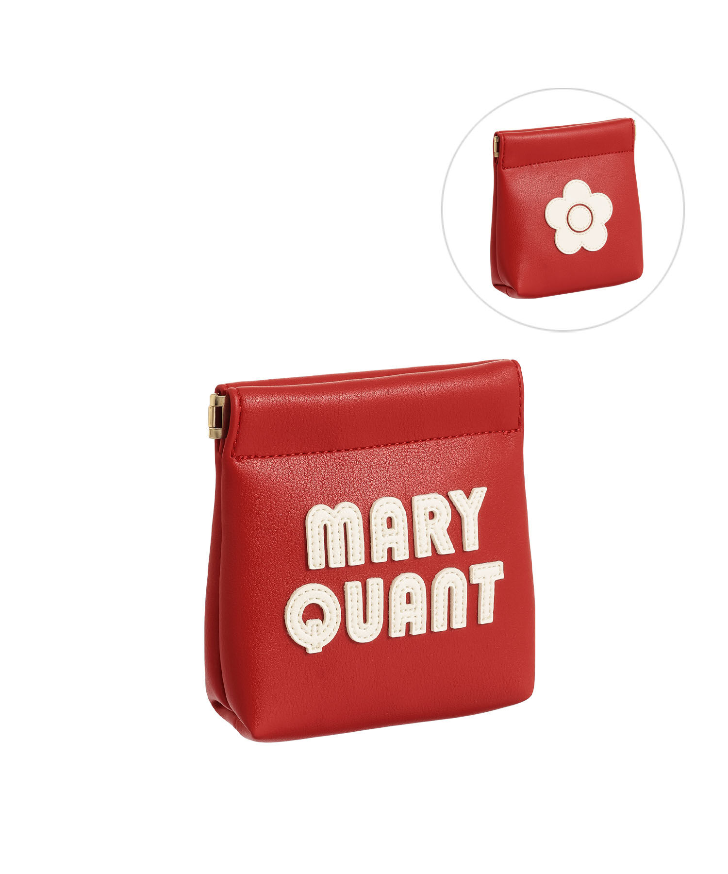 MARY QUANT「レトロロゴパッチ バネクチポーチ」|ポーチ|