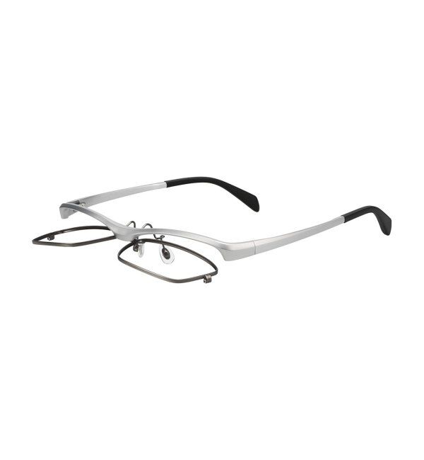  「ウェリントン型 メガネ(跳ね上げ式) ズレ落ち防止 伊達メガネ 度付きメガネ ｜FLIP UP  レンズ交換券付」|メガネ|