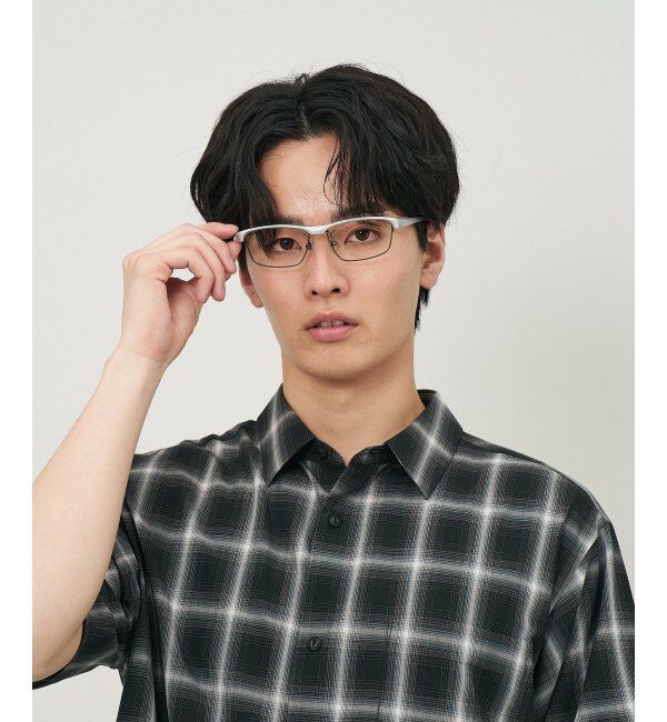  「ウェリントン型 メガネ(跳ね上げ式) ズレ落ち防止 伊達メガネ 度付きメガネ ｜FLIP UP  レンズ交換券付」|メガネ|