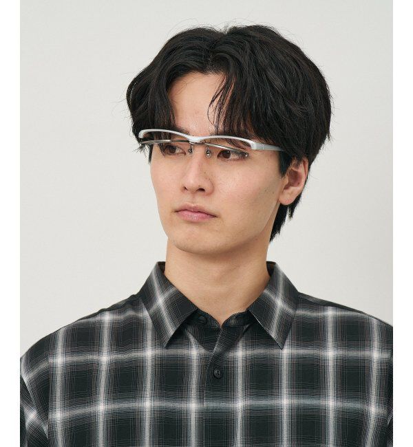  「ウェリントン型 メガネ(跳ね上げ式) ズレ落ち防止 伊達メガネ 度付きメガネ ｜FLIP UP  レンズ交換券付」|メガネ|