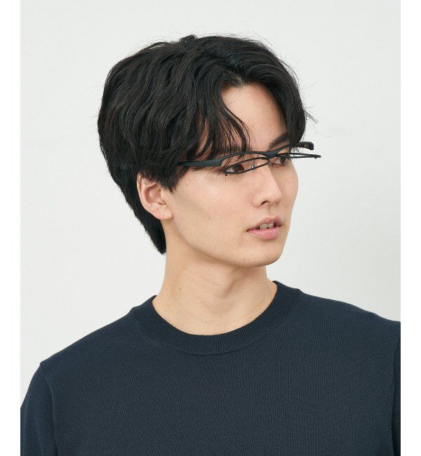  「ウェリントン型 メガネ(跳ね上げ式) ズレ落ち防止 伊達メガネ 度付きメガネ ｜FLIP UP  レンズ交換券付」|メガネ|