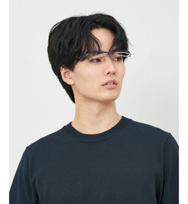  「ウェリントン型 メガネ(跳ね上げ式) ズレ落ち防止 伊達メガネ 度付きメガネ ｜FLIP UP  レンズ交換券付」|メガネ|