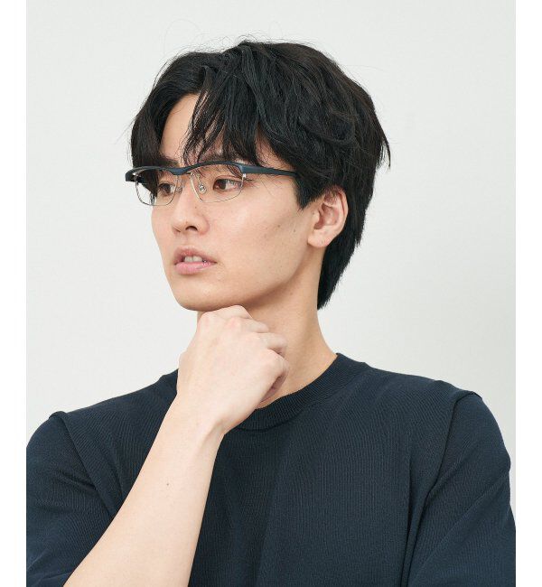  「ウェリントン型 メガネ(跳ね上げ式) ズレ落ち防止 伊達メガネ 度付きメガネ ｜FLIP UP  レンズ交換券付」|メガネ|