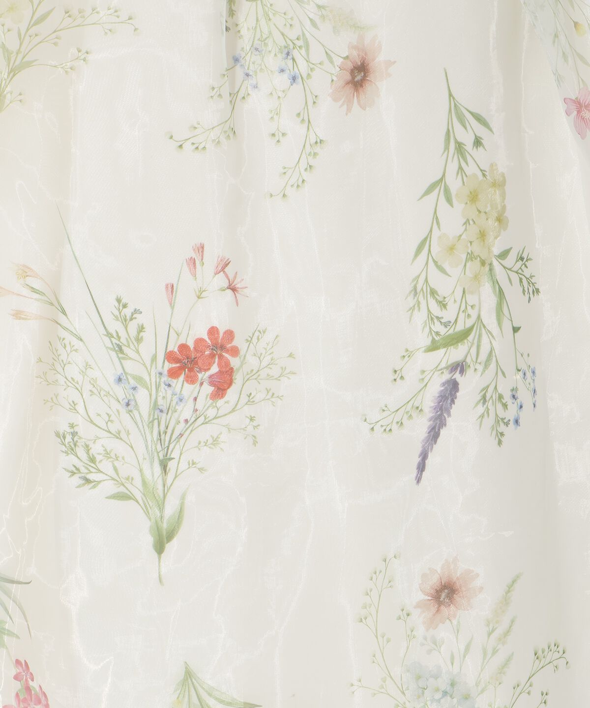 アンドクチュール「フラワーオーガンジーフレアスカート」|フレア|