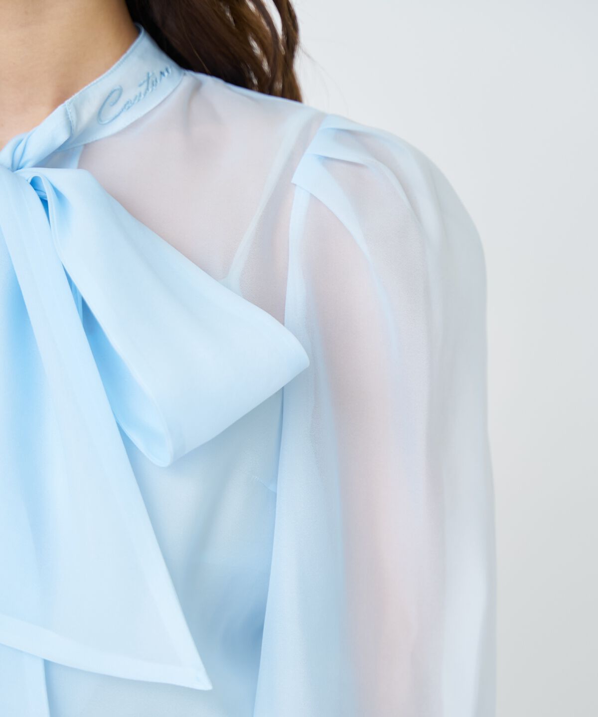 アンドクチュール「シアーボウタイブラウス」|シャツ・ブラウス|