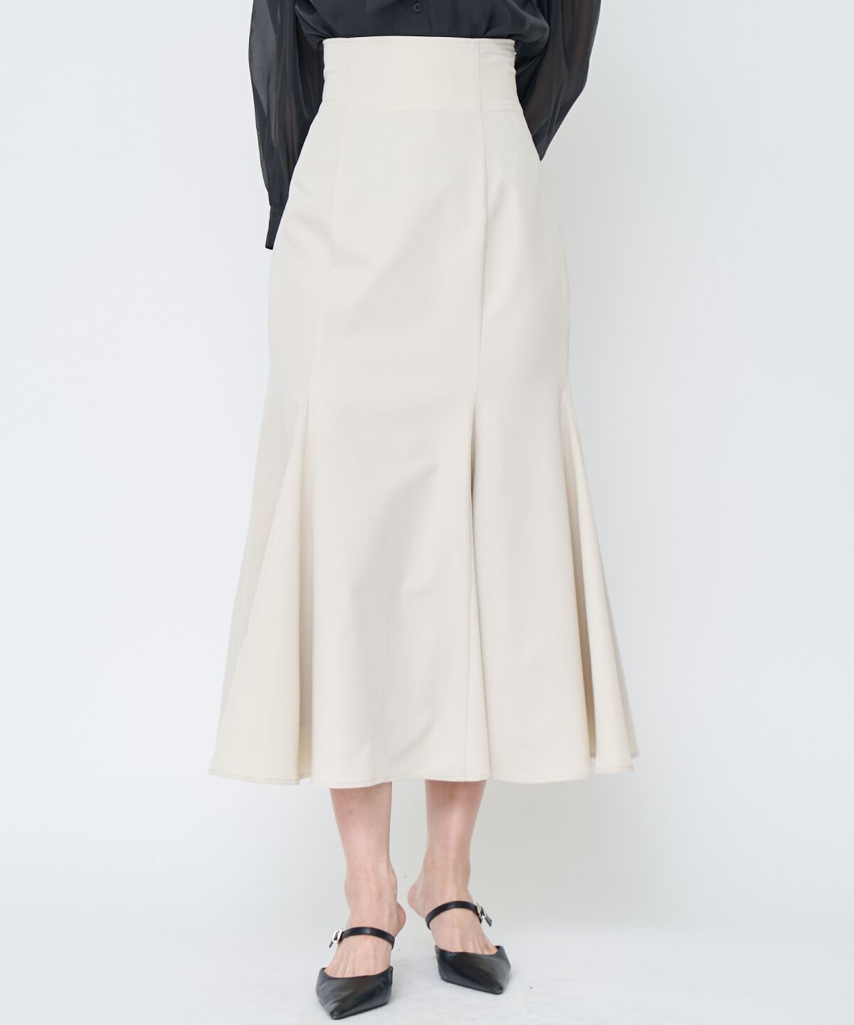 アンドクチュール「バックレースアップマーメイドスカート」|フレア|