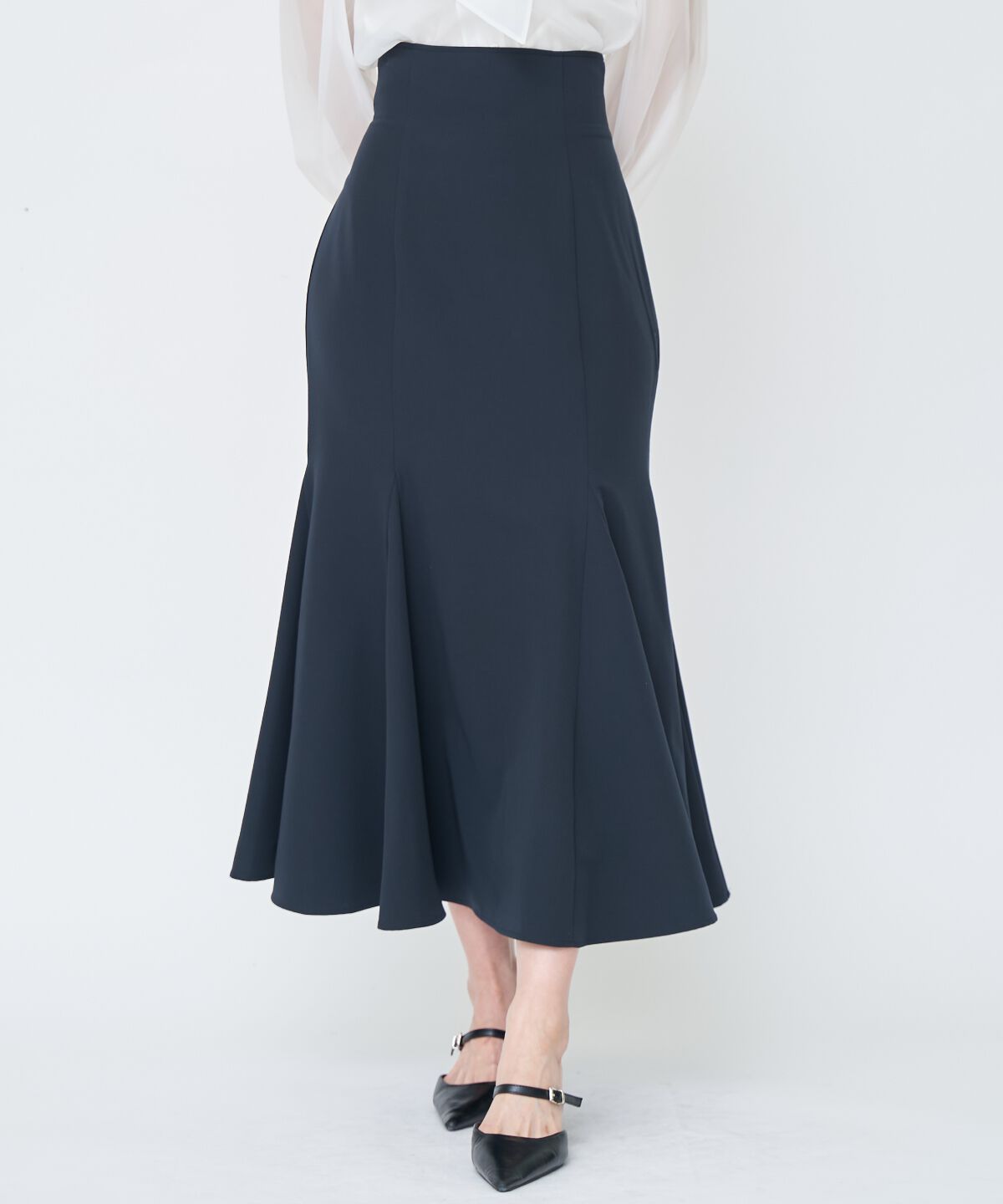 アンドクチュール「バックレースアップマーメイドスカート」|フレア|