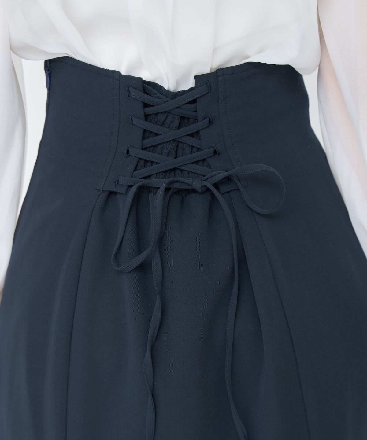 アンドクチュール「バックレースアップマーメイドスカート」|フレア|