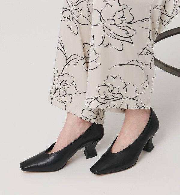 UNITED ARROWS「ポインテッド スクエアトゥ パンプス」|パンプス|BLACK