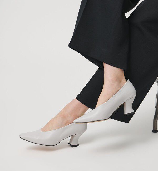 UNITED ARROWS「ポインテッド スクエアトゥ パンプス」|パンプス|LT.GRAY
