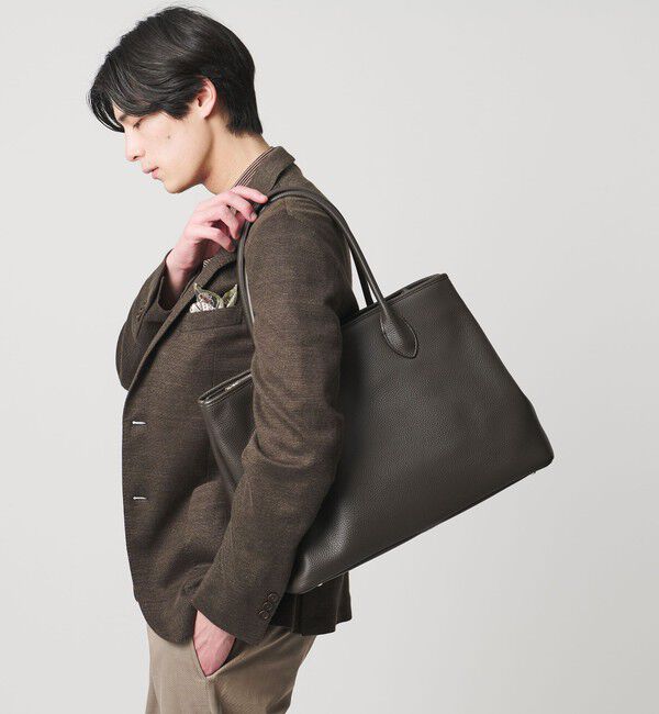 UNITED ARROWS「レザー ジップ トートバッグ」|トートバッグ|