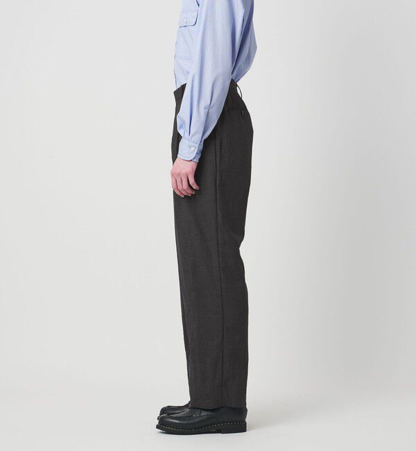 UNITED ARROWS「＜District＞ウォッシュド トロピカルウール 2プリーツ ワイドパンツ」|スラックス|
