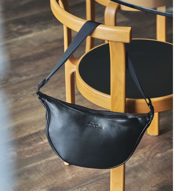 UNITED ARROWS green label relaxing「GLR レザー ファンクショナル ショルダーバッグ」|ショルダー・メッセンジャー|BLACK