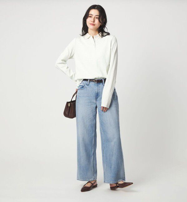 UNITED ARROWS green label relaxing「【別注】＜Healthy DENIM＞ストレート ワイド デニムパンツ ミッドライズ 」|デニム|