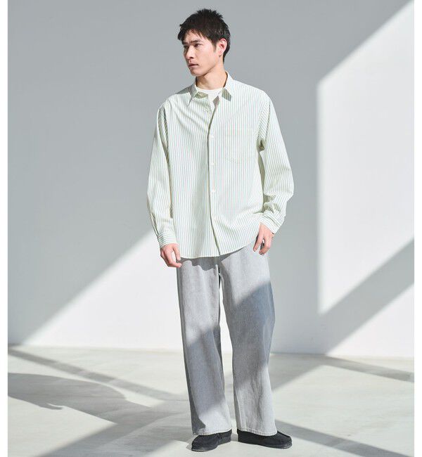 UNITED ARROWS green label relaxing「ウォッシャブル トロ パターン ジャストルーズ シャツ -ストレッチ-」|シャツ・ブラウス|