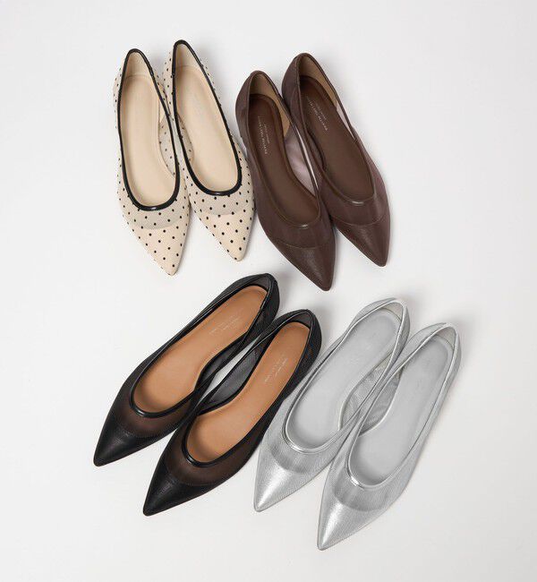 UNITED ARROWS green label relaxing「ポインテッド チュール フラットシューズ」|パンプス|