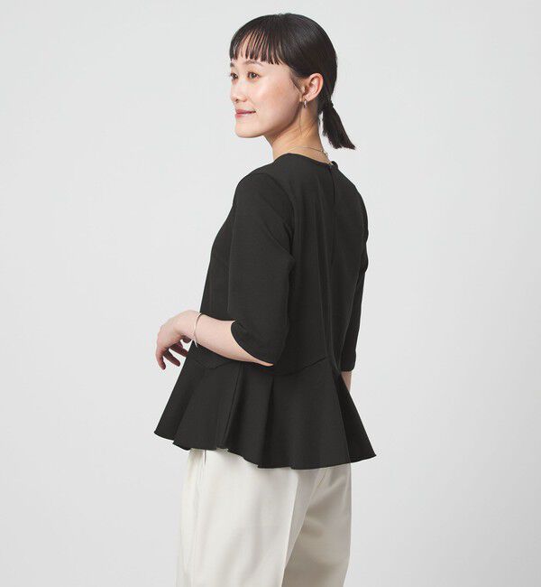 UNITED ARROWS green label relaxing「イレヘム ペプラム ポンチ プルオーバー カットソー 接触冷感 UVカット」|Tシャツ・カットソー|