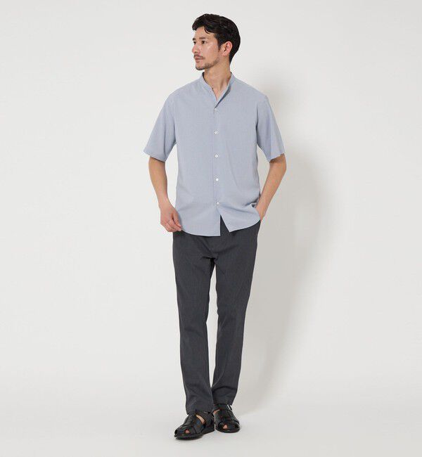 BEAUTY&YOUTH UNITED ARROWS「【WEB限定 WARDROBE SMART】ドレープ  バンドカラー スキッパーシャツ」|シャツ・ブラウス|