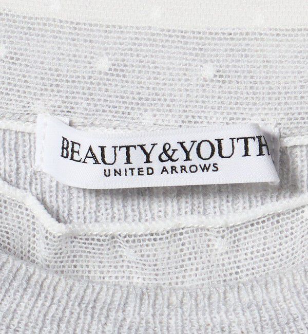 BEAUTY&YOUTH UNITED ARROWS「【WEB限定 Wardrobe DAILY MINIMAL】レースコンビ リブニットプルオーバー ウォッシャブル」|ニット・セーター|