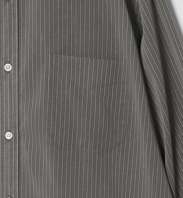 STEVEN ALAN「＜Steven Alan＞ 100 ガスボイル ストライプ レギュラーカラー シャツ LOOSE」|シャツ・ブラウス|