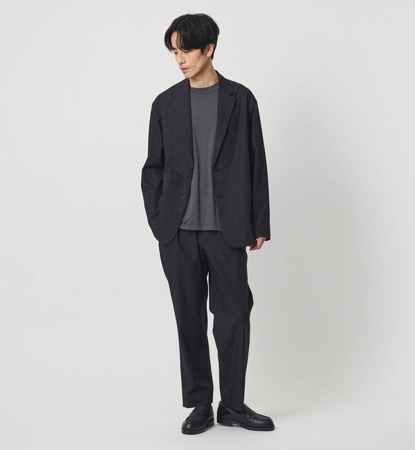 BEAUTY&YOUTH UNITED ARROWS「KOMATSU PACK 1プリーツ イージー ワイド テーパード パンツ NO.9 セットアップ対応 撥水 ウォッシャブル」|チノ|