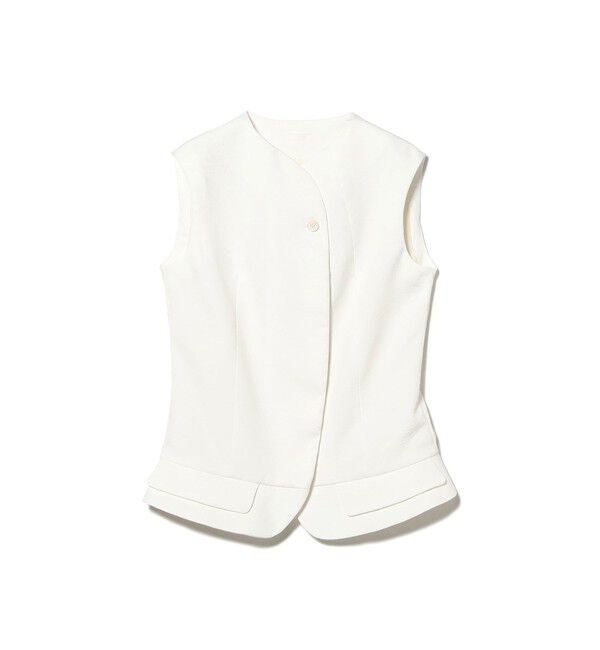 Demi-Luxe BEAMS 「SEEALL / ペプラム ジレ」|ダウン|WHITE