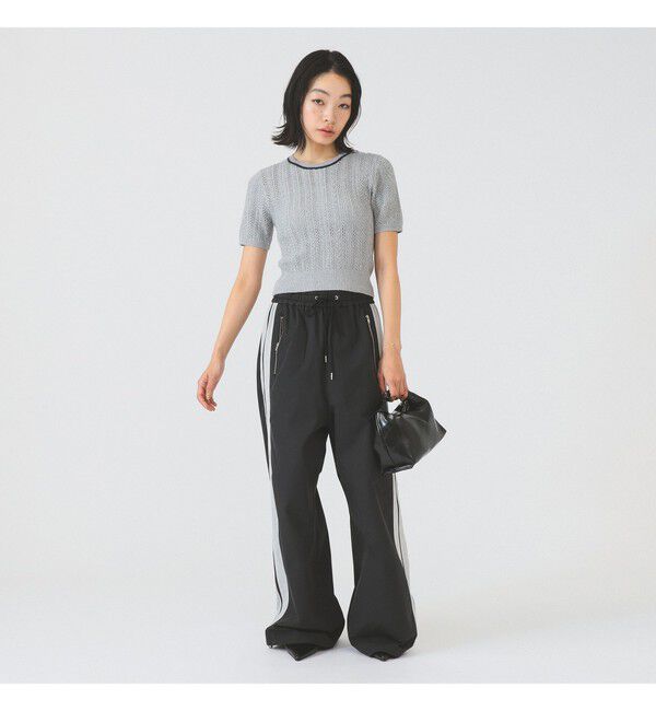 Ray BEAMS 「ケーブル ハーフスリーブ クルーネック」|ニット・セーター|