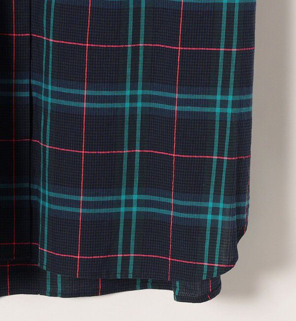 SHIPS any「SHIPS any:〈ウォッシャブル〉ネオンチェック パフシャツ ワンピース」|ワンピース|