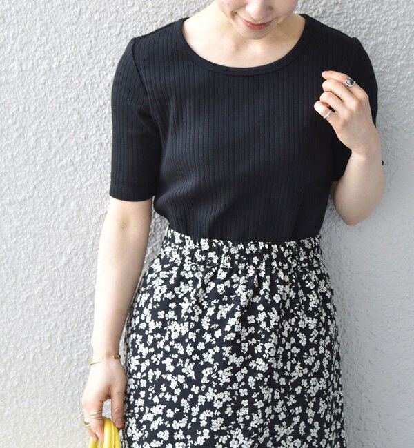 SHIPS any「SHIPS any:〈ウォッシャブル〉テレコ ハーフ スリーブ TEE」|Tシャツ・カットソー|