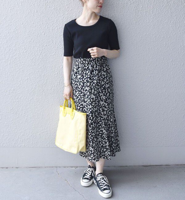 SHIPS any「SHIPS any:〈ウォッシャブル〉テレコ ハーフ スリーブ TEE」|Tシャツ・カットソー|