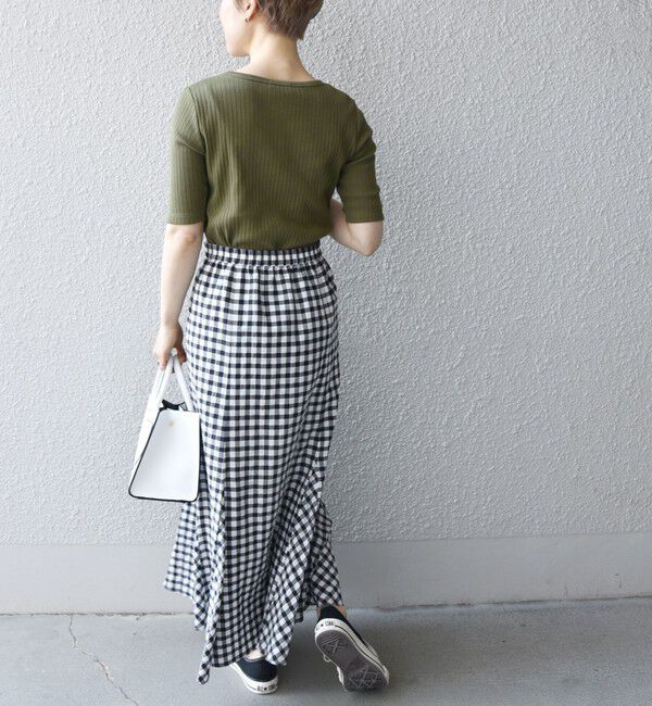 SHIPS any「SHIPS any:〈ウォッシャブル〉テレコ ハーフ スリーブ TEE」|Tシャツ・カットソー|