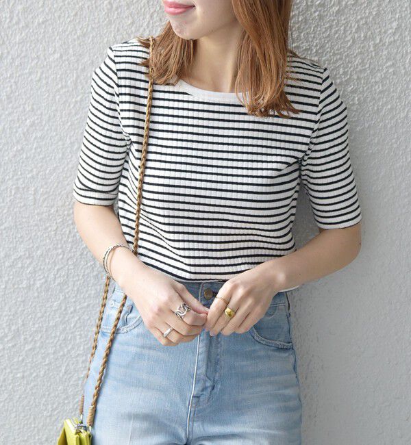 SHIPS any「SHIPS any:〈ウォッシャブル〉テレコ ハーフ スリーブ TEE」|Tシャツ・カットソー|その他