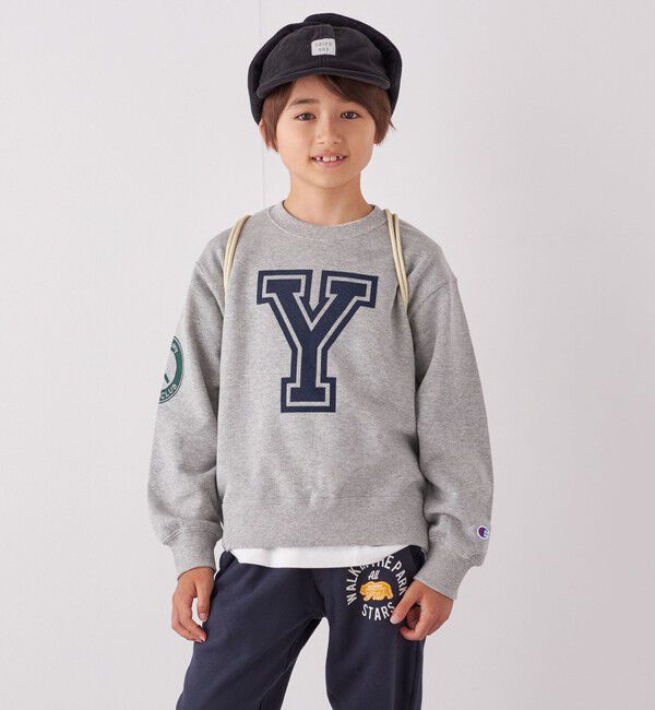 SHIPS any「【SHIPS any別注】 Champion: テニスクラブ クルーネック スウェット 〈KIDS〉◇」|スウェット・ジャージ|ライトグレー