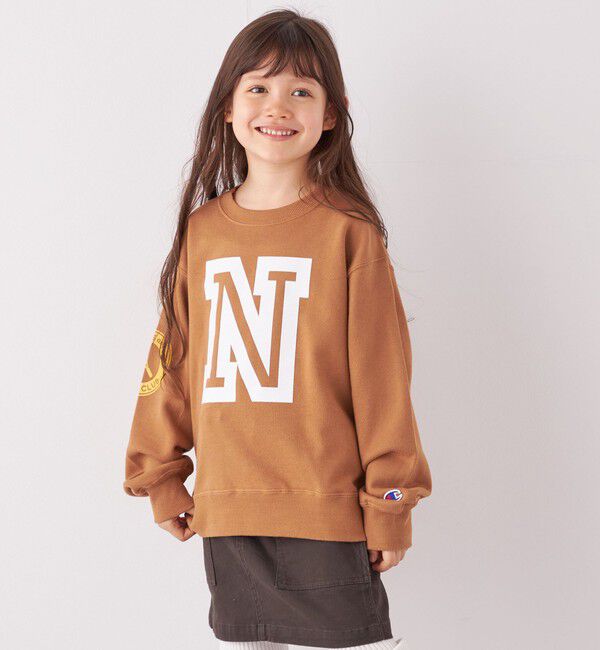 SHIPS any「【SHIPS any別注】 Champion: テニスクラブ クルーネック スウェット 〈KIDS〉◇」|スウェット・ジャージ|キャメル
