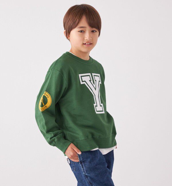 SHIPS any「【SHIPS any別注】 Champion: テニスクラブ クルーネック スウェット 〈KIDS〉◇」|スウェット・ジャージ|グリーン