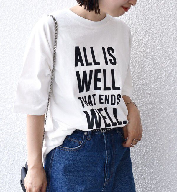 SHIPS for women「【SHIPS別注】81BRANCA:5分袖 ロゴ TEE 24SS 」|Tシャツ・カットソー|