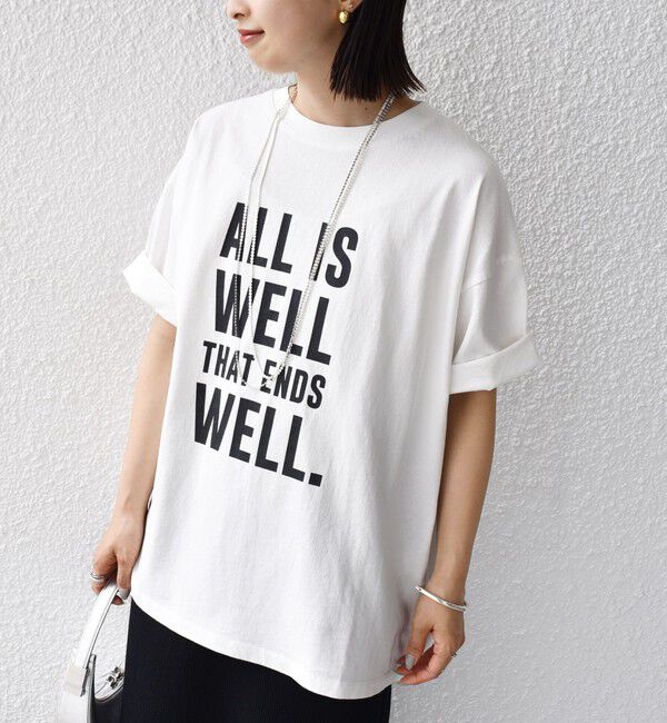 SHIPS for women「【SHIPS別注】81BRANCA:5分袖 ロゴ TEE 24SS 」|Tシャツ・カットソー|
