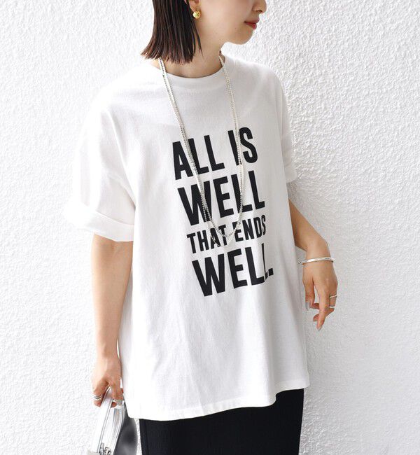 SHIPS for women「【SHIPS別注】81BRANCA:5分袖 ロゴ TEE 24SS 」|Tシャツ・カットソー|
