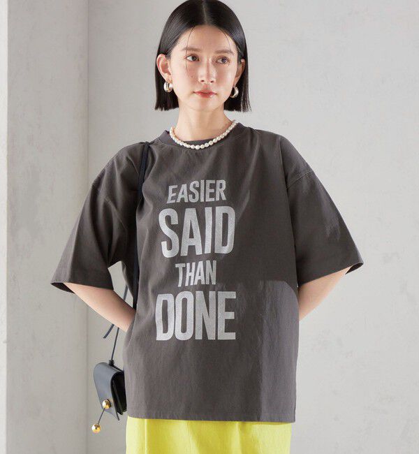 SHIPS for women「【SHIPS別注】81BRANCA:5分袖 ロゴ TEE 24SS 」|Tシャツ・カットソー|