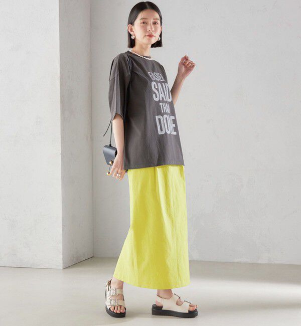 SHIPS for women「【SHIPS別注】81BRANCA:5分袖 ロゴ TEE 24SS 」|Tシャツ・カットソー|