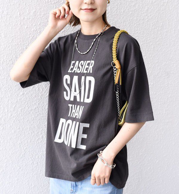 SHIPS for women「【SHIPS別注】81BRANCA:5分袖 ロゴ TEE 24SS 」|Tシャツ・カットソー|