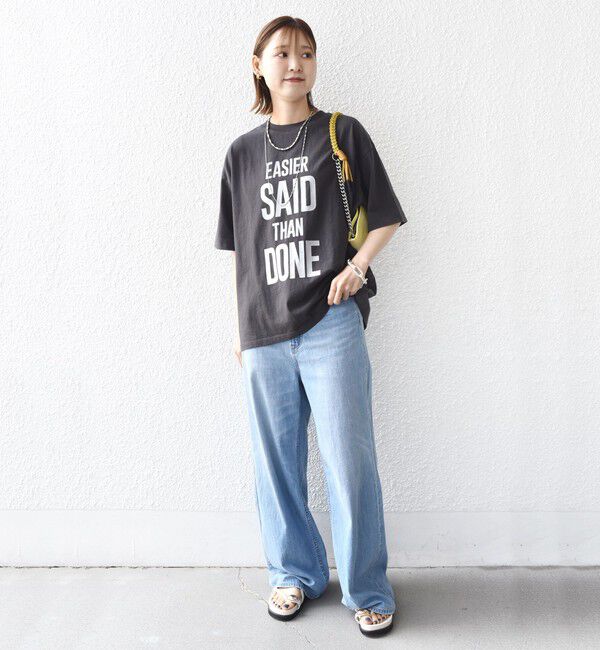 SHIPS for women「【SHIPS別注】81BRANCA:5分袖 ロゴ TEE 24SS 」|Tシャツ・カットソー|
