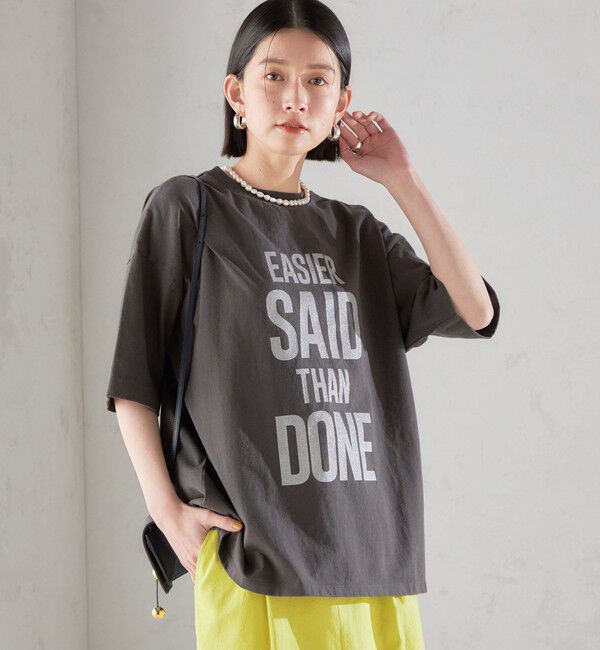 SHIPS for women「【SHIPS別注】81BRANCA:5分袖 ロゴ TEE 24SS 」|Tシャツ・カットソー|