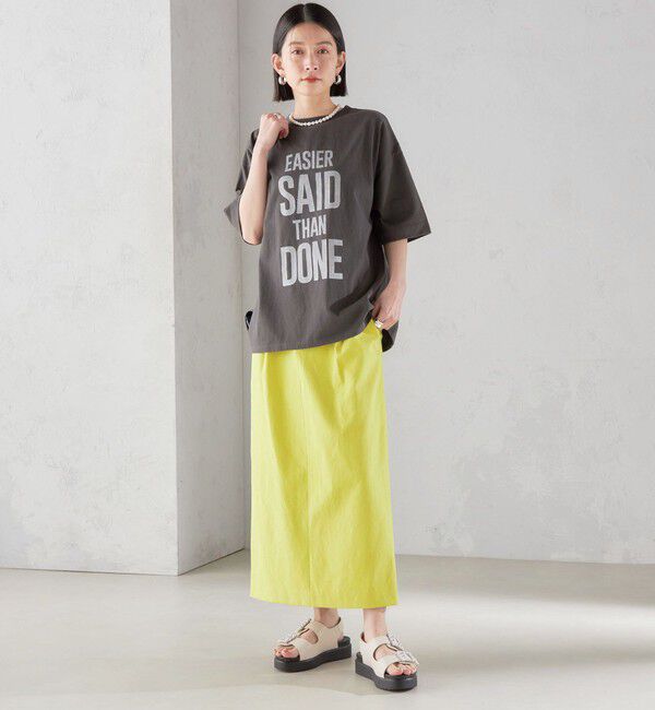 SHIPS for women「【SHIPS別注】81BRANCA:5分袖 ロゴ TEE 24SS 」|Tシャツ・カットソー|