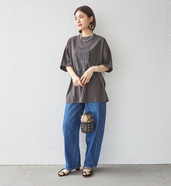 SHIPS for women「【SHIPS別注】81BRANCA:5分袖 ロゴ TEE 24SS 」|Tシャツ・カットソー|