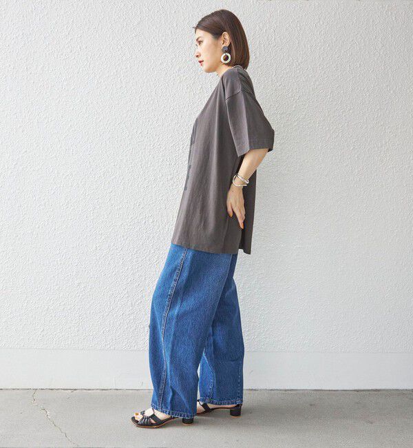 SHIPS for women「【SHIPS別注】81BRANCA:5分袖 ロゴ TEE 24SS 」|Tシャツ・カットソー|