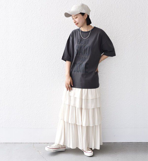SHIPS for women「【SHIPS別注】81BRANCA:5分袖 ロゴ TEE 24SS 」|Tシャツ・カットソー|