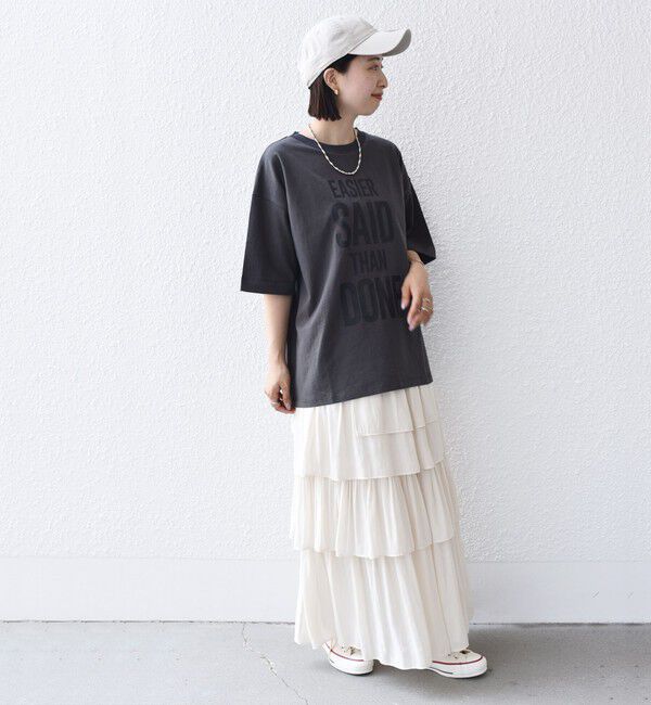 SHIPS for women「【SHIPS別注】81BRANCA:5分袖 ロゴ TEE 24SS 」|Tシャツ・カットソー|
