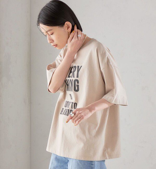 SHIPS for women「【SHIPS別注】81BRANCA:5分袖 ロゴ TEE 24SS 」|Tシャツ・カットソー|